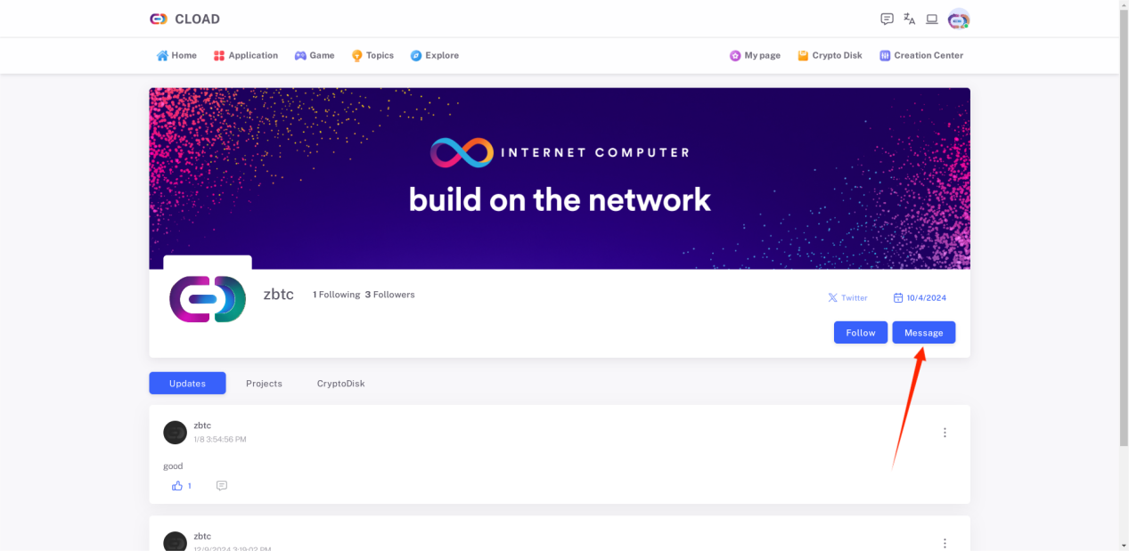 User Homepage